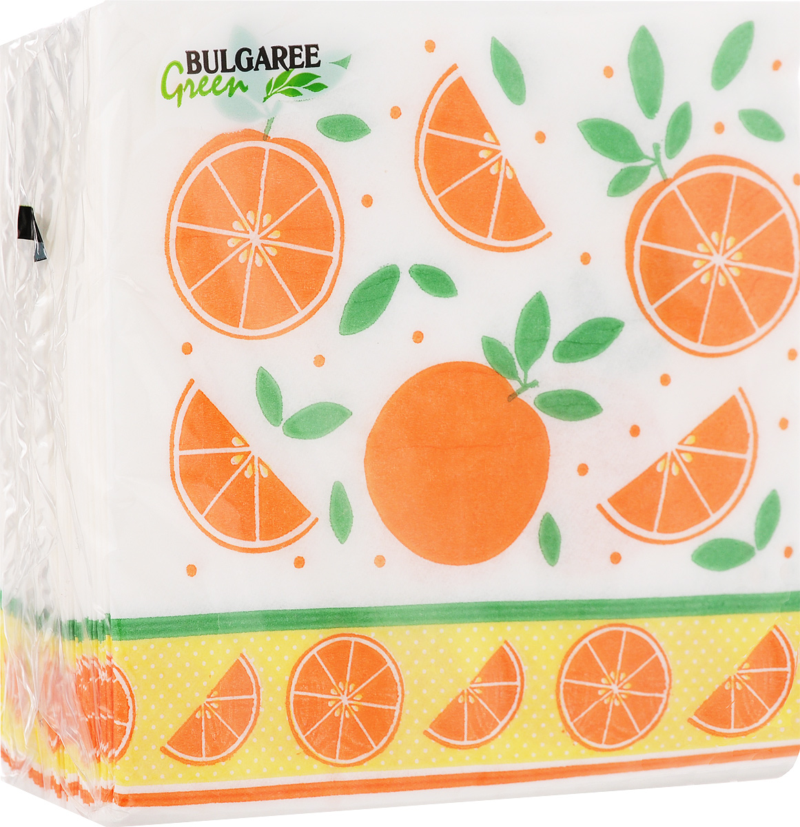 Салфетки бумажные Bulgaree Green Апельсины, однослойные, 24 х 24 см, 100 шт101620_Апельсины Салфетки бумажные Bulgaree Green Апельсины, однослойные, 24 х 24 см, 100 шт101620_АпельсиныДекоративные однослойные салфетки Bulgaree Green Апельсины выполнены из 100% целлюлозы европейского качества и оформлены ярким рисунком. Изделия станут отличным дополнением любого праздничного стола. Они отличаются необычной мягкостью, прочностью и оригинальностью. Размер салфеток в развернутом виде: 24 х 24 см.