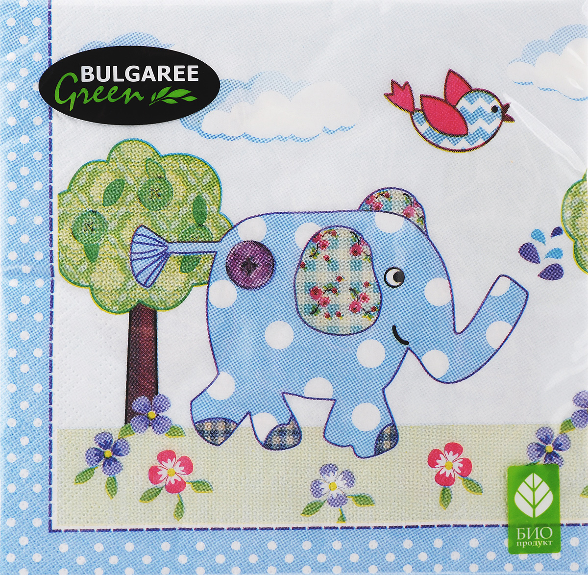 Салфетки бумажные Bulgaree Green Лоскутный слоник, трехслойные, 33 х 33 см, 20 шт1002689 Салфетки бумажные Bulgaree Green Лоскутный слоник, трехслойные, 33 х 33 см, 20 шт1002689Декоративные трехслойные салфетки Bulgaree Green Лоскутный слоник выполнены из 100% целлюлозы европейского качества и оформлены ярким рисунком. Изделия станут отличным дополнением любого праздничного стола. Они отличаются необычной мягкостью, прочностью и оригинальностью. Размер салфеток в развернутом виде: 33 х 33 см.