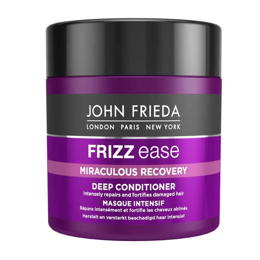 John Frieda Frizz Ease Miraculous Recovery Интенсивная маска для укрепления волос, 150 млjf111330 John Frieda Frizz Ease Miraculous Recovery Интенсивная маска для укрепления волос, 150 млjf111330Интенсивно восстанавливает и укрепляет поврежденные волосы. Заметно восстанавливает, придает силу пересушенным и поврежденным непослушным волосам, предотвращает их ломкость. Восстанавливающий аминокомплекс при регулярном использовании этой маски вернет вашим волосам мягкость и шелковистость, блеск и послушность локонов, придаст им здоровый и сияющий вид. Применение: Распределите маску по чистым влажным волосам, уделяя особое внимание кончикам. Оставьте на 3-5 минут, затем тщательно смойте. Характеристики: Объем: 150 мл. Производитель: Великобритания. Артикул: 1191302. Товар сертифицирован.