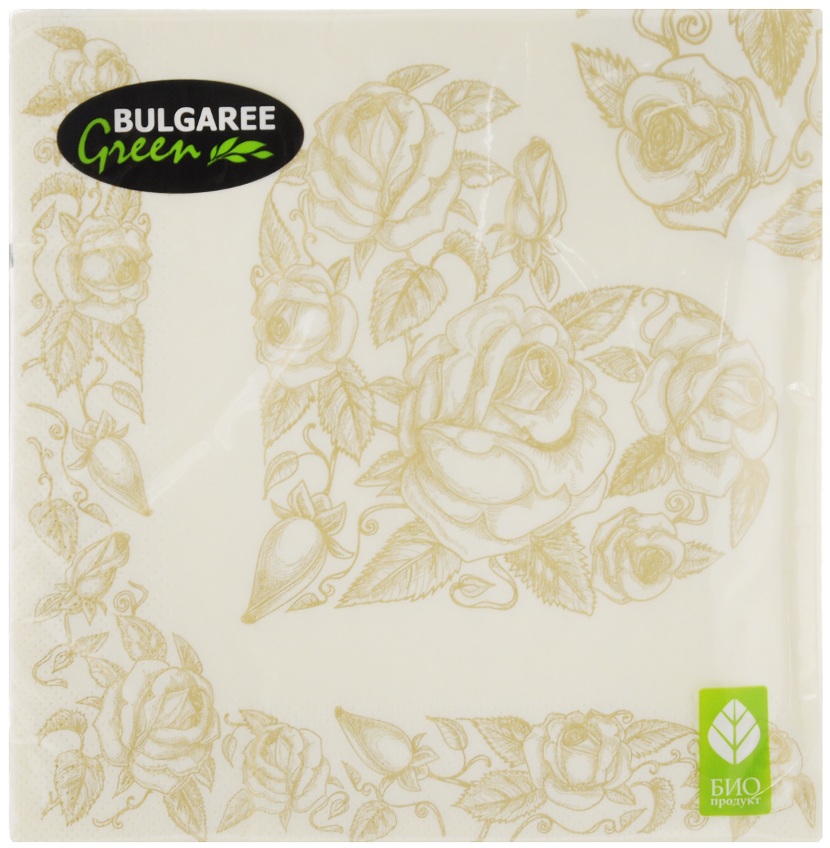 Салфетки бумажные Bulgaree Green Золотое сердце, трехслойные, 33 х 33 см, 20 шт790009 Салфетки бумажные Bulgaree Green Золотое сердце, трехслойные, 33 х 33 см, 20 шт790009Декоративные трехслойные салфетки Bulgaree Green Золотое сердце выполнены из 100%целлюлозы европейского качества и оформлены ярким рисунком. Изделия станут отличным дополнением любого праздничного стола. Они отличаются необычной мягкостью, прочностью и оригинальностью.Размер салфеток в развернутом виде: 33 х 33 см.