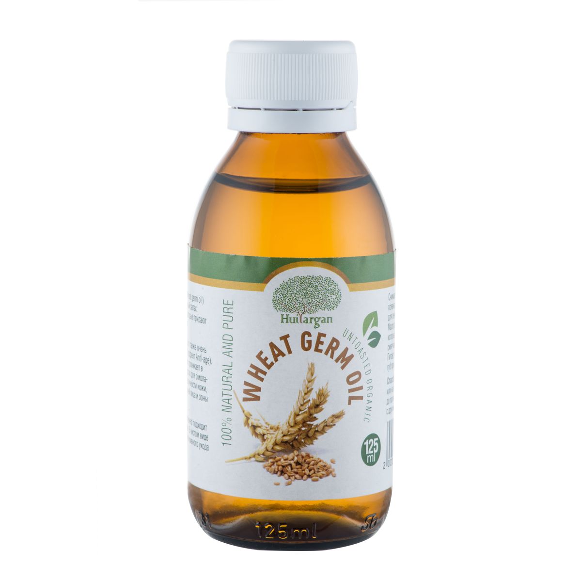 Huilargan Масло зародышей пшеницы, 100% органическое, 125 мл2000000008806 Huilargan Масло зародышей пшеницы, 100% органическое, 125 мл2000000008806Масло зародышей пшеницы (Wheat germ oil) имеет очень приятный солнечный запах. Оно содержит каротиноиды, которые придают ему его красивый желтый цвет. Богато кислотами омега-3, 6. Это также очень важный источник витамина Е ( эффект Anti-age). За счет того, что масло глубоко проникает в клетки кожи это отличное средство для омолаживания и восстановления эластичности кожи, рекомендуется для ухода за кожей лица и зоны декольте. Хорошо питает и защищает, особенно подходит для обезвоженной и сухой кожи. В чистом виде это идеальное средство для интенсивного ухода за потрескавшейся кожей. Снимает воспаления, которые могут появиться на коже. Прекрасно подходит для лечения угрей и прыщей на коже. Масло зародышей пшеницы может использоваться для снятия макияжа и как смягчающее средство для кожи лица и тела. Питает, тонизирует и защищает кожу рук и губ при холодной погоде.