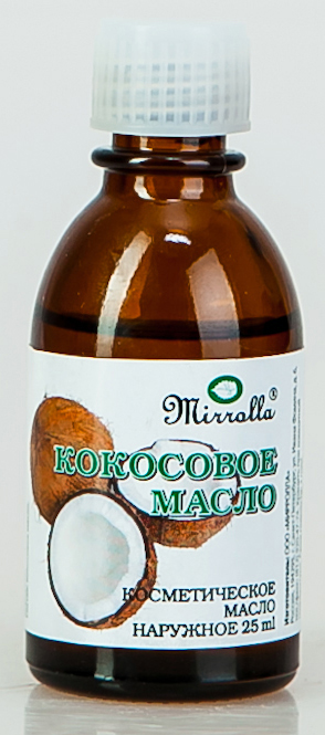 Масло Кокоса 25мл4650001791481 Масло Кокоса 25мл4650001791481Масло кокоса - увлажняет, питает и смягчает кожу; защищает кожу от разрушительных внешних факторов; способствует ровному и красивому загару; сохраняет ногти здоровыми; питает волосы; замедляет образование морщинок.