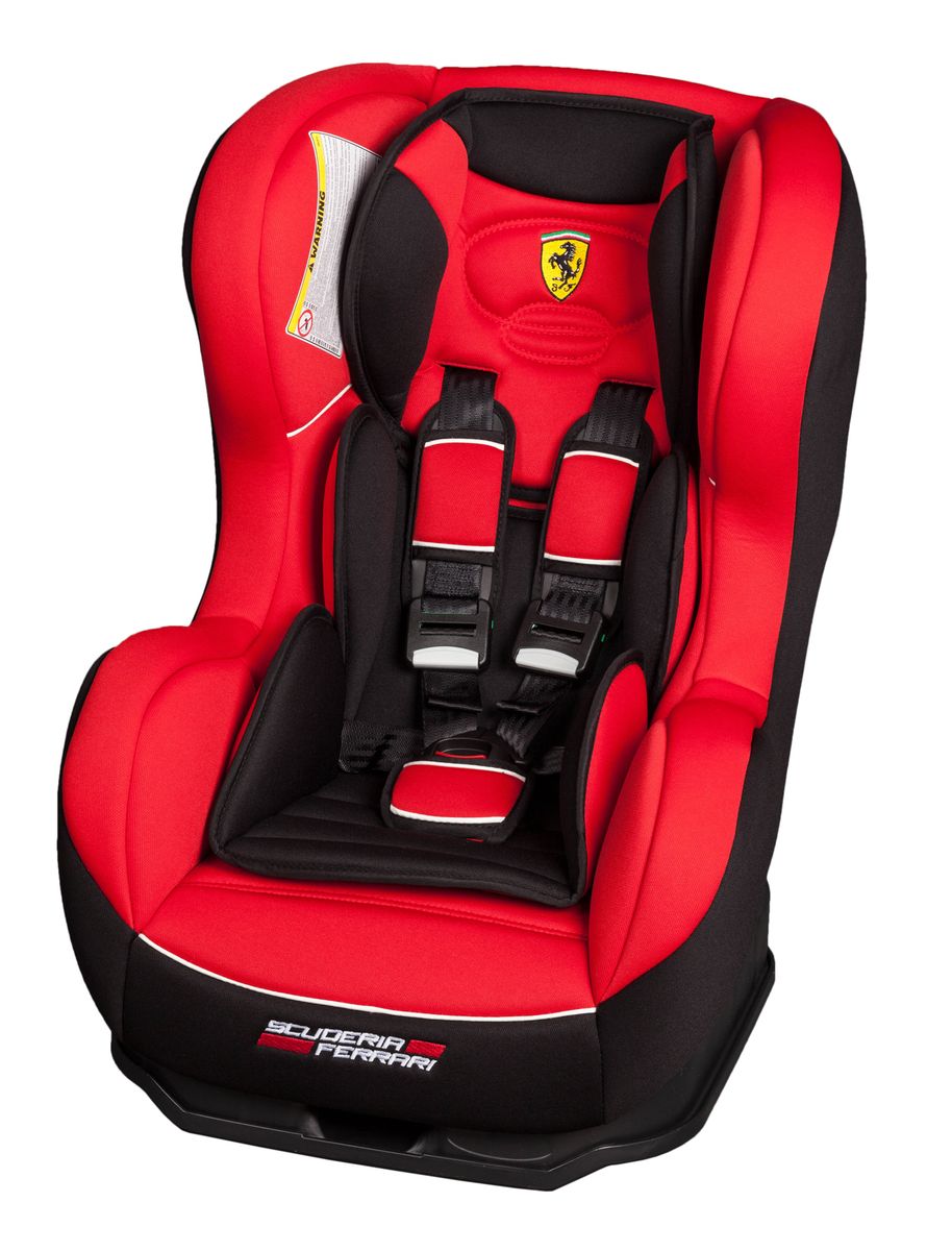 Nania Автокресло Cosmo SP Ferrari Corsa до 18 кгCA-3505 Nania Автокресло Cosmo SP Ferrari Corsa до 18 кгCA-3505Автокресло Nania Cosmo SP относится к группе 0-1, от рождения до 4-х лет (0-18 кг). Соответствует стандартам ECE R44/04. Автокресло Nania Cosmo SP имеет специальный мягкий вкладыш и подголовник. Дополнительная усиленная боковая защита, 3 положения спинки, 5-ти точечный ремень безопасности с удобной системой натяжения. Новая система крепления автокресла облегчает его установку в автомобиль. Надежное крепление к автомобильному сиденью по ходу движения автомобиля (ремень автомобиля проходит между основой и корпусом автокресла). Устанавливается в автомобилях с 3-х точечными ремнями безопасности на переднем или заднем сиденье. Автокресло Nania Cosmo SP было разработано на основе требований безопасности, а также ортопедических факторов: мягкие обивка и подушки, а также анатомическая форма обеспечивает комфорт даже в дальних поездках. Система боковой защиты Side Protection (SP) обеспечивает необходимую безопасность даже при боковом столкновении. 5-ти точечные ремни безопасности можно регулировать не только по длине и высоте, но и снять совсем, когда ребенок подрастет.Серия FERRARI - фирменные цвета итальянского спорткара в сочетании с автокреслом серии LUXE. Автокресло гарантирует европейское качество и обеспечивает безопасность пассажира. Кроме того, предлагается дополнительный комфорт за счет подушек в районе головы и таза, которые при необходимости можно убрать.