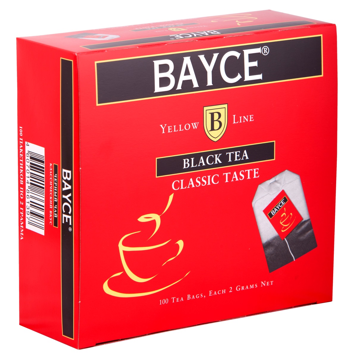 Bayce Классический вкус черный чай в пакетиках, 100 шт4607014861397 Bayce Классический вкус черный чай в пакетиках, 100 шт4607014861397Bayce Классический вкус - превосходный классический чай, собранный на чайных плантациях Индии, Кении и острова Цейлон. Приятный вкус и целебные свойства делают этот сорт особенно привлекательным.