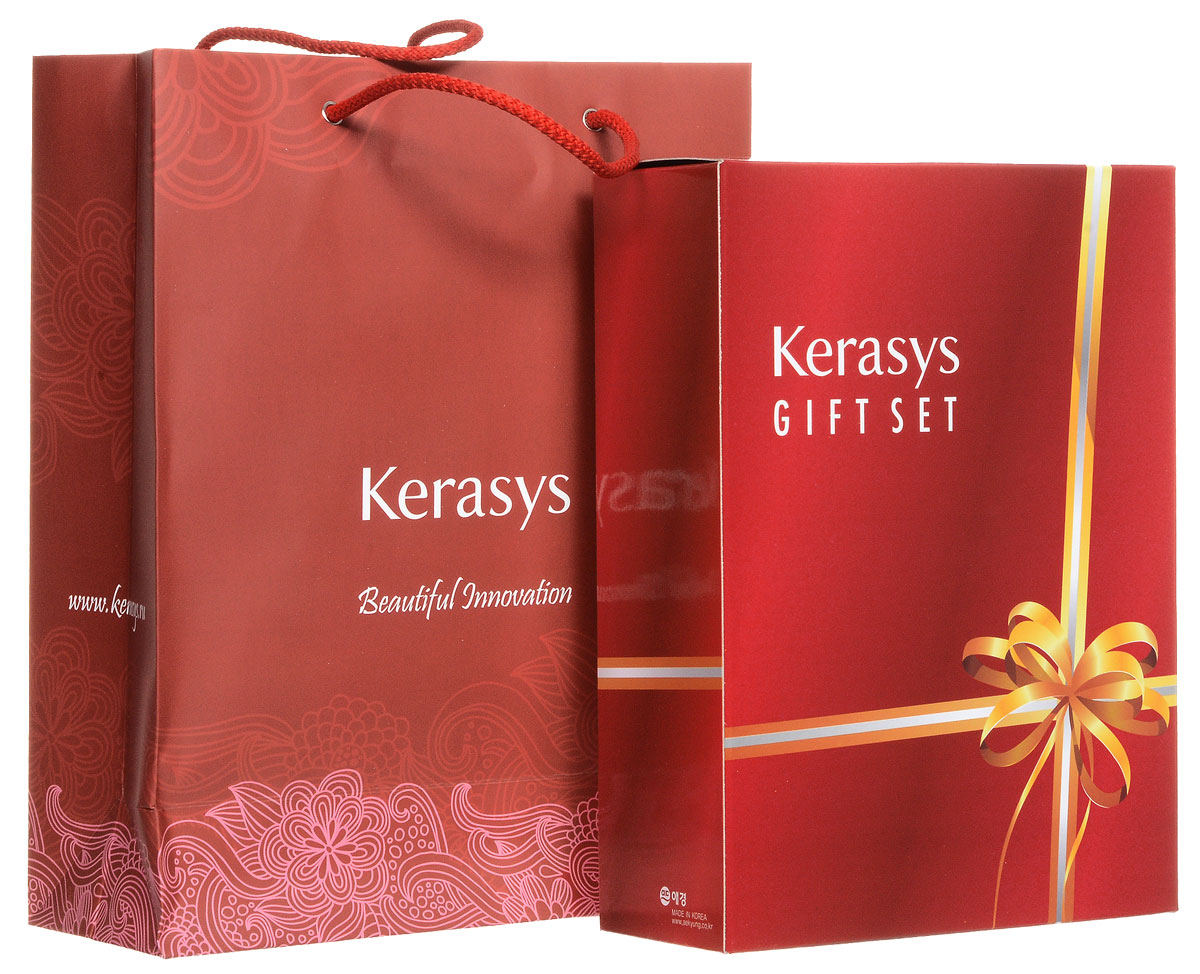 KeraSys Подарочный набор для волос Oriental Premium: шампунь, кондиционер, мыло, 2 штRT1405 KeraSys Подарочный набор для волос Oriental Premium: шампунь, кондиционер, мыло, 2 штRT1405Подарочный набор KeraSys Oriental Premium состоит из шампуня, бальзам-ополаскивателя для волос и двух мыл. К набору прилагается подарочный пакет с двумя ручками.Шампунь KeraSys Oriental Premium защищает от ультрафиолетовых лучей. Восточные травы помогают защитить кожу головы от вредных воздействий и компенсируют нехватку коже липидов. Присутствующие в составе ингредиенты укрепляют корни волос. Дуопротеин восстанавливает поврежденные волосы. Кератин делает поврежденные волосы более здоровыми и шелковистыми.Кондиционер для волос KeraSys Oriental Premium.Система лечения волос является исключительным набором для ухода за волосами, научно разработанным для восстановления поврежденных волос. Бальзама содержит масло чайного дерева, экстракты восточных трав, которые увлажняют и придают энергию поврежденным волосам. Мыло Vital Energy Barсодержит в своем составе экстракты альпийских трав и морские минералы, которые успокаивают и регенерируют вашу кожу. Мыло обладает ароматом грейпфрута и зеленых оливок, надолго придающих ощущение свежести.Мыло Silk Moistureсодержит в своем составе экстракты альпийских трав и минеральное масло, которые успокаивают и увлажняют вашу кожу, что делает ее более здоровой и красивой. Мыло обладает персиковым ароматом, надолго придающим ощущение блаженства вашей коже. Характеристики:Объем шампуня: 470 мл. Объем бальзама: 470 мл. Вес мыла: 2 х 100 г. Товар сертифицирован.