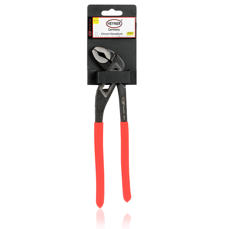 Клещи переставные Heyner, 24 см350100 Клещи переставные Heyner, 24 см350100Переставные клещи Heyner предназначены для отворачивания, заворачивания и фиксации крепежа, различного по форме. Они могут быть использованы в качестве разводного или трубного ключа. Клещи изготовлены из высококачественной хромованадиевой стали. Обрезиненные рукоятки обеспечивают надежный захват. Длина клещей: 24 см.