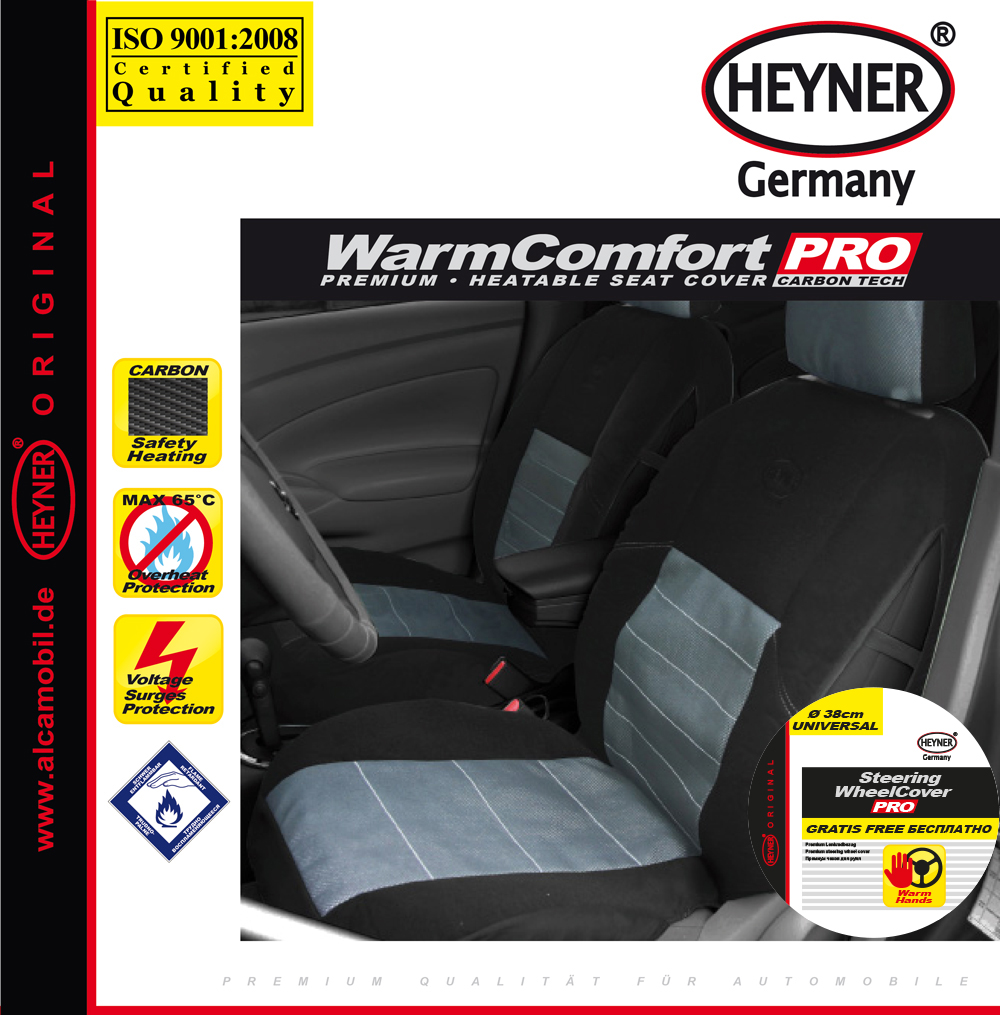 Чехол автомобильный Heyner Карбон, с подогревом, цвет: черный, 12V505600 Чехол автомобильный Heyner Карбон, с подогревом, цвет: черный, 12V505600Чехол автомобильный Heyner Карбон предназначен для сиденья водителя. Чехол выполнен из прочного материала и снабжен большой поверхностью подогрева. Три режима подогрева обеспечивают комфорт во время эксплуатации. Нагревательные элементы устойчивы к поломке. Чехол снабжен кабелем для подключения к прикуривателю. Защита от перегрева гарантирует долгий срок службы. Длина кабеля: 140 см. Напряжение: 12V.