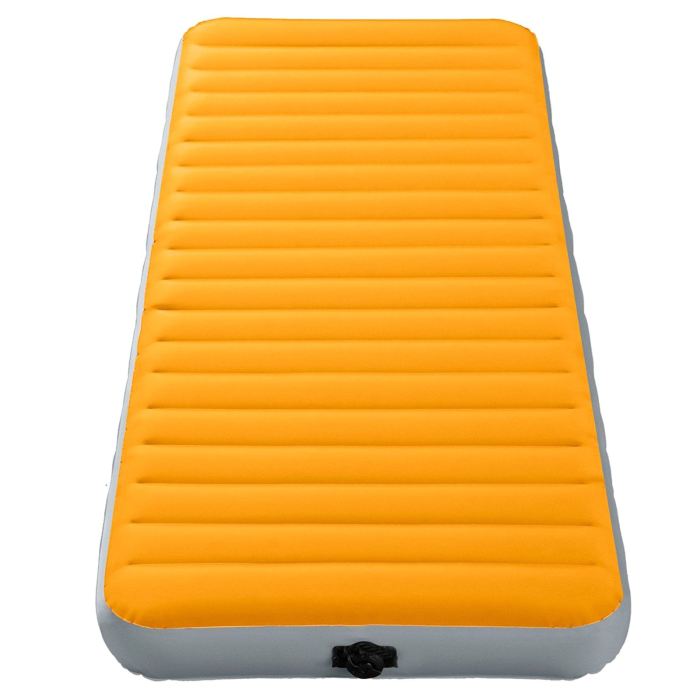Матрас надувной Intex Super-Tough 76х191х15см, цвет: оранжевый. 64790с58847 Матрас надувной Intex Super-Tough 76х191х15см, цвет: оранжевый. 64790с58847Вы любите одновременно походы и комфорт? Этот вариант для вас! Все что вам нужно - поставить палатку, разложить матрас и надуть его. Все очень просто. Осталось только лечь сладко спать, ведь вы теперь не будете чувствовать спиной каждый камушек, холмик или любую неровность.Матрас надувной Super-Tough 76х191х15см