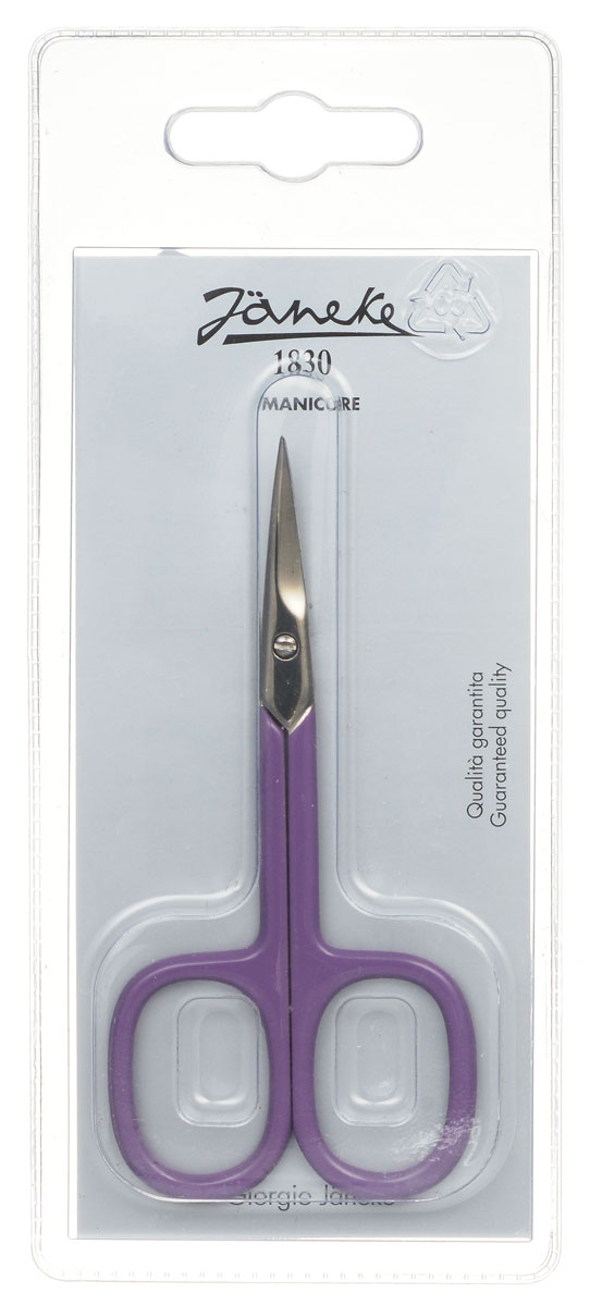 Janeke Ножницы маникюрные, закругленные, цвет: фиолетовый. MP118C699429 Janeke Ножницы маникюрные, закругленные, цвет: фиолетовый. MP118C699429Маникюрные ножницы Janeke изготовлены из высококачественного металла и предназначены как для домашнего использования, так и в области профессионального маникюра. Лезвия плотно сходятся, режут точно и с минимумом усилий. Товар сертифицирован.