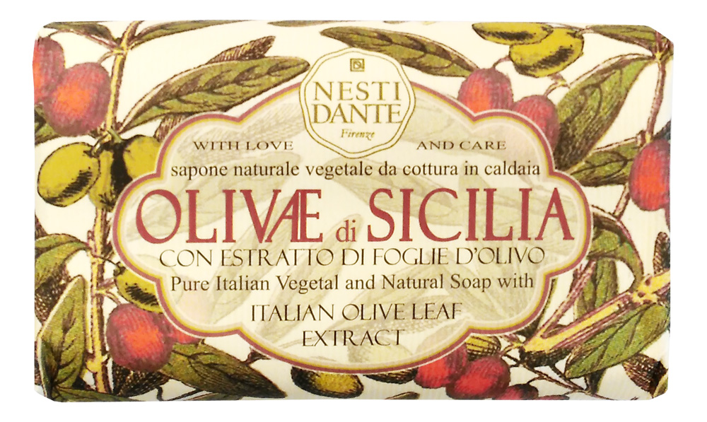 Nesti Dante Мыло Olivae di Sicilia - Сицилийская олива 150г1328106 Nesti Dante Мыло Olivae di Sicilia - Сицилийская олива 150г1328106Оливковое дерево – это символ жизни, мудрости, процветания, мира и долголетия. В знак признания к этому замечательному дереву Nesti Dante создал три вида мыла, вдохновленные сортами оливок из разных регионов Италии Мыло Сицилийская олива