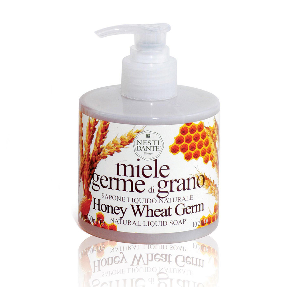 Nesti Dante Жидкое туалетнное мыло Honey Weat Germ, с медом и зародышами пшеницы, 300 млSatin Hair 7 BR730MN Nesti Dante Жидкое туалетнное мыло Honey Weat Germ, с медом и зародышами пшеницы, 300 млSatin Hair 7 BR730MNЖидкое мыло Nesti Dante производится исключительно из растительных масел и содержит 100% оливковое масло. Уникальность этого жидкого мыла состоит в том, что технология производства аналогична технологии производства твердого мыла. Это является отличительной чертой от жидкого мыла других производителей.Растительное жидкое мыло не содержит синтетических ПАВ (таких как натрия лаурилсульфат). В состав входит оливковое масло с добавлением деминерализированной воды и активными ингредиентами меда и зародышей пшеницы. Товар сертифицирован.