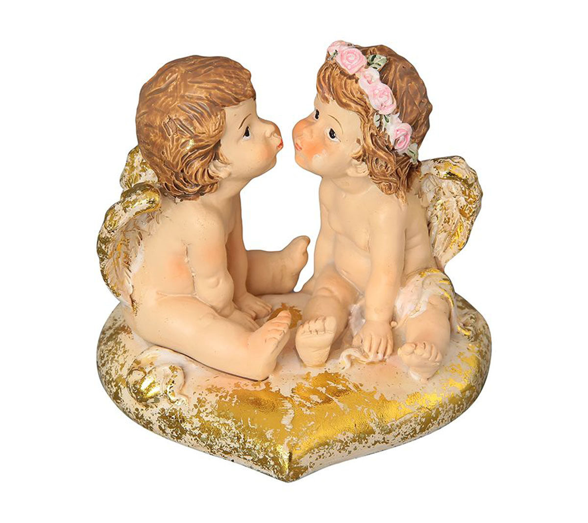 Фигурка декоративная Elan Gallery Ангелочки на золотом сердечке, высота 7,5 см670134 Фигурка декоративная Elan Gallery Ангелочки на золотом сердечке, высота 7,5 см670134Декоративная фигурка с изображением ангелов станет прекрасным сувениром, который вызовет улыбку и поднимет настроение. Фигурка выполнена из полистоуна.