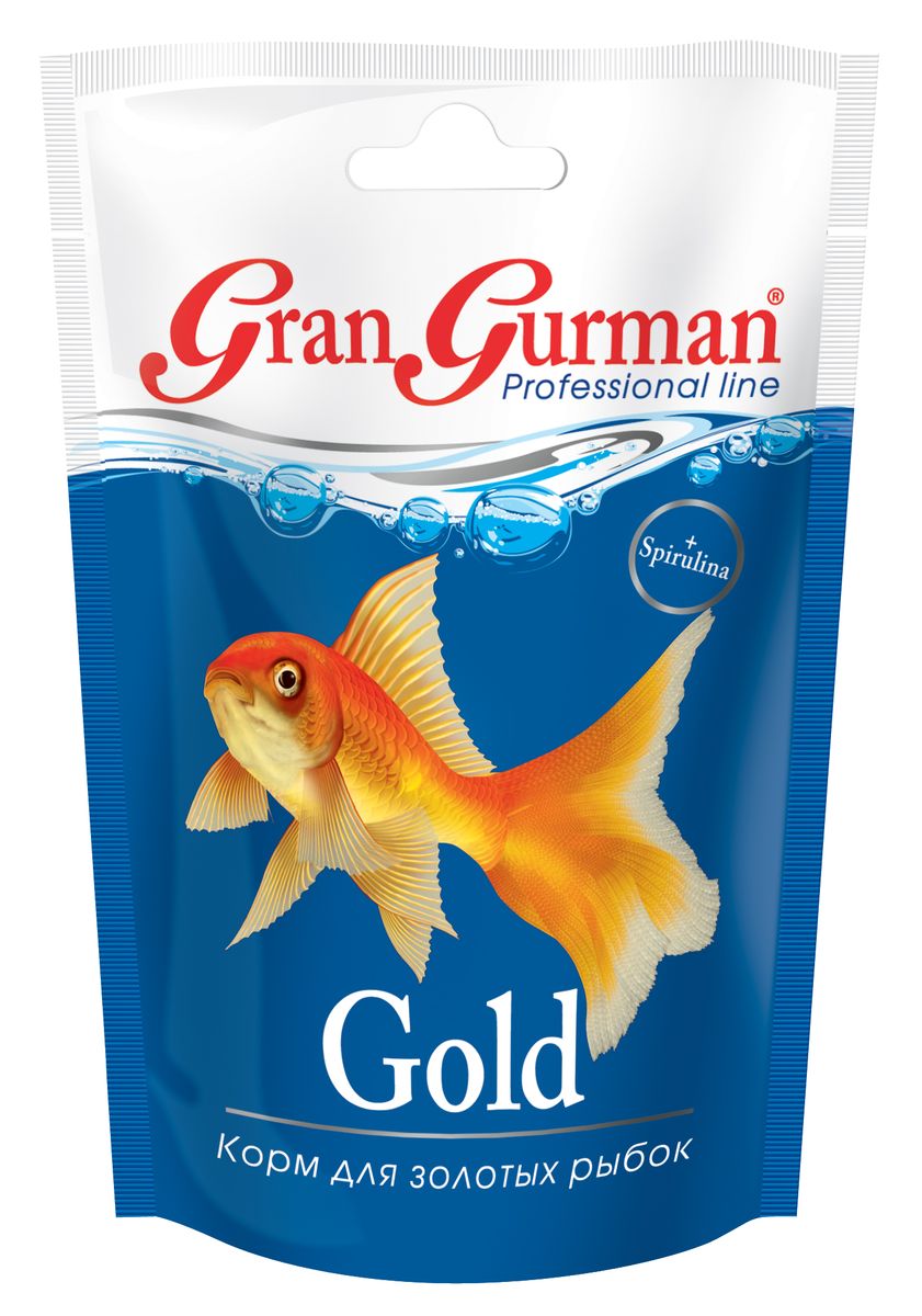 Корм для золотых рыбок Gran Gurman Gold, 30 г571 Корм для золотых рыбок Gran Gurman Gold, 30 г571Профессиональный корм высшего качества. Полнорационный гранулированный корм (плавающие и медленно тонущие гранулы) для ежедневного кормления золотых рыбок. Содержит легко и полностью усваиваемые белки с необходимыми рыбкам незаменимыми аминокислотами. Каротиноиды природного происхождения, жизненно важные витамины и минеральные вещества обеспечат рыбкам здоровье и великолепную яркую окраску. Входящие в состав корма пробиотик и энтеросорбент способствуют правильному пищеварению, а спирулина – нормальному обмену веществ и укреплению иммунитета. Применение уникальной технологии гарантирует обеззараживание корма и сохранение важнейших пищевых свойств исходных компонентов. Состав: мелкие ракообразные, рыбные продукты, пшеничная мука, кукурузная мука, соевый белок, смесь трав, пророщенные семена злаковых и бобовых культур, спирулина, пивные дрожжи, морские водоросли, лецитин, витаминный комплекс, энтеросорбент, пробиотик (специальные бактерии Субтилис), витамин Е в качестве антиоксиданта.