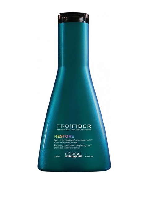 LOreal Professionnel Смываемый уход для сильно поврежденных волос Pro Fiber Restore Conditioner, 200 млLE1545300 LOreal Professionnel Смываемый уход для сильно поврежденных волос Pro Fiber Restore Conditioner, 200 млLE1545300LOreal Professionnel Pro Fiber Restore Conditioner - Смываемый уход для сильно поврежденных волос 200 мл Обильно питает и великолепно оживляет волокно волоса. Волосы выглядят блестящими и становяться значительно более мягкими, гладкими и легкими от корня до кончика. Активные компоненты: - миносилан - силиконовое соединение кремния для связывания внутренних слоев волоса в трехмерную сеть укрепление и восстановление структуры волос - катионный полимер - покрывающий кутикулу волоса защитной пленкой и герметизирующий комплекс Aptyl 100 внутри волоса термозащитные компоненты.