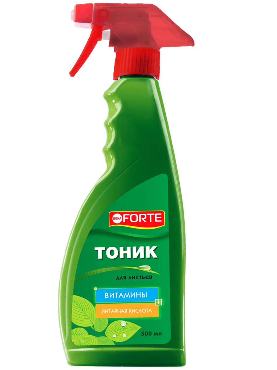 Тоник для листьев Bona Forte, спрей, 500 млBF-21-21-002-1 Тоник для листьев Bona Forte, спрей, 500 млBF-21-21-002-1Ускоряет рост листьев, поддерживает упругость листьев, оказывает положительное влияние на развитие корневой системы и активно стимулирует растение.