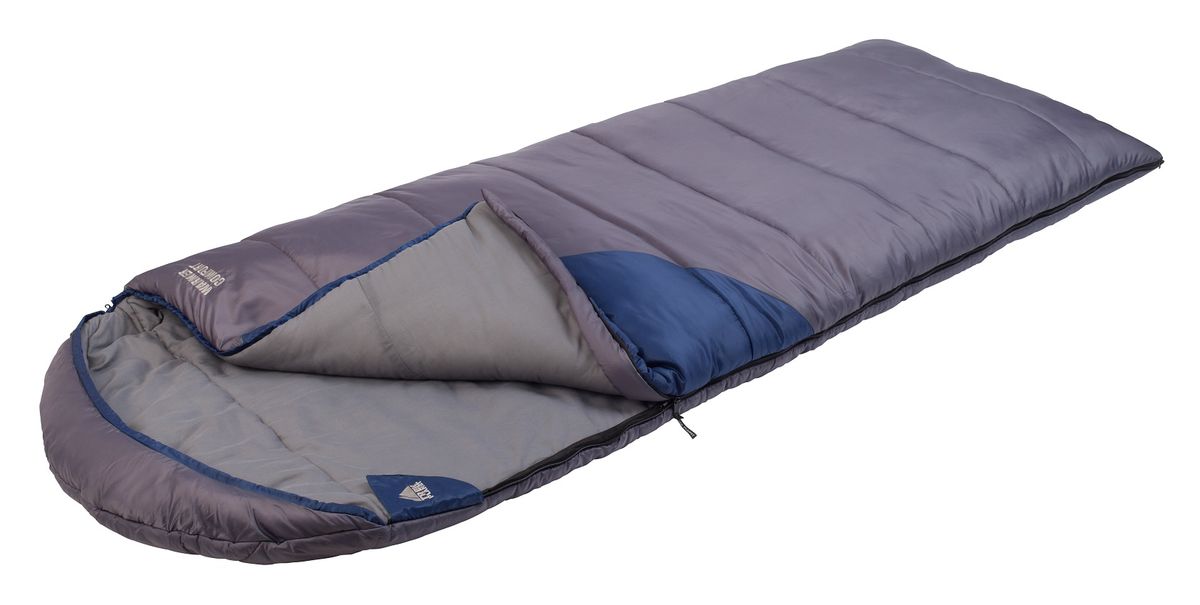 Спальный мешок Trek Planet Warmer Comfort,цвет: темно-серый, синий, правосторонняя молнияa026124 Спальный мешок Trek Planet Warmer Comfort,цвет: темно-серый, синий, правосторонняя молнияa026124Самый теплый, просторный и очень комфортный 4-х сезонный спальник-одеяло с капюшоном Trek Planet Warmer Comfort. Его отличительная особенность - натуральная внутренняя ткань поликоттон: прекрасно дышит и дает приятные ощущения во время сна. Спальник прекрасно подойдет для походов и отдыха на природе в холодные при низких зимних температурах. Большой и уютный капюшон обеспечивает повышеный комфорт и тепло в холодную погоду. К несомненным достоинствам спальника можно отнести размер: спальник подходит даже для очень крупных туристов. Утеплен двумя слоями супер техничного 7-канального волокна Hollow Fiber.Самый удобный, комфортный и теплый спальник-одеяло для кемпинга!ОСОБЕННОСТИ СПАЛЬНИКА:- Теплый капюшон с затягивающейся шнуровкой по периметру,- Увеличенная ширина спальника,- 7-канальный наполнитель Hollow Fiber,- Внешний материал: 190T полиэстер/полиэстер RipStop,- Внутренний материал - мягкий поликоттон,- Дополнительная плечевая затягивающаяся шнуровка,- Молния имеет два замка с обеих сторон,- Отдельная молния внизу спальника,- Термоклапан вдоль молнии,- Возможно состегивание спальников между собой - К спальнику прилагается компрессионный чехол из прочного полиэстера OXFORD для удобного хранения и переноски с клипсами для легкого открывания чехла. Характеристики:Цвет: темно-серый/синийt° комфорт: -8°Ct° лимит комфорта: -18°Ct° экстрим: -26°C.Внешний материал: 100% полиэстер/полиэстер RipStopВнутренний материал: 100% поликоттонУтеплитель: Hollow Fiber 7Н 2x230 г/м2.Размер спальника: (200+40) см х 90 см.