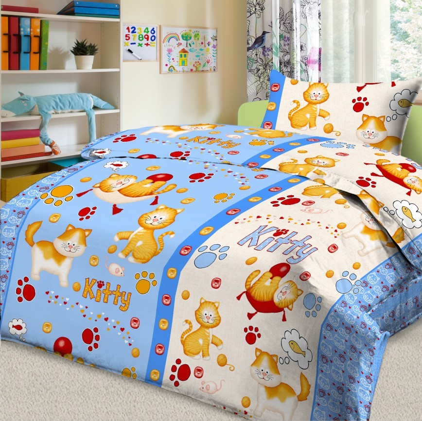 Letto Комплект детского постельного белья Китти цвет голубойkitty_blue-50 Letto Комплект детского постельного белья Китти цвет голубойkitty_blue-50Letto.kids - это веселые детские и подростковые дизайны, в хлопковом исполнении с хорошими устойчивыми красителями и все это по очень доступной цене! Такое белье прослужит долго и выдержит много стирок. Рисунок на наволочке может отличаться от представленного на фото.