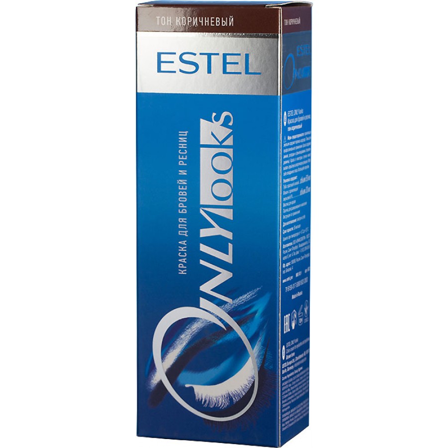 Estel Only Looks Краска для бровей и ресниц Тон коричневый 50 мл + 30 мл602 Estel Only Looks Краска для бровей и ресниц Тон коричневый 50 мл + 30 мл602Специальная краска Estel Only looks благоприятна для чувствительной кожи вокруг глаз. Не содержит парфюмерных масел. Имеет мягкую, удобную в обращении консистенцию и нейтральную величину pH. Полученный оттенок держится около 3-4 недель. Одной упаковки краски хватит для многократного использования в течение примерно 1 года. В комплект краски входят: туба с крем-краской, 50 мл флакон с проявляющей эмульсией, 30 мл мисочка для краски, лопаточка для размешивания и нанесения, защитные листочки для век, инструкция по применению.