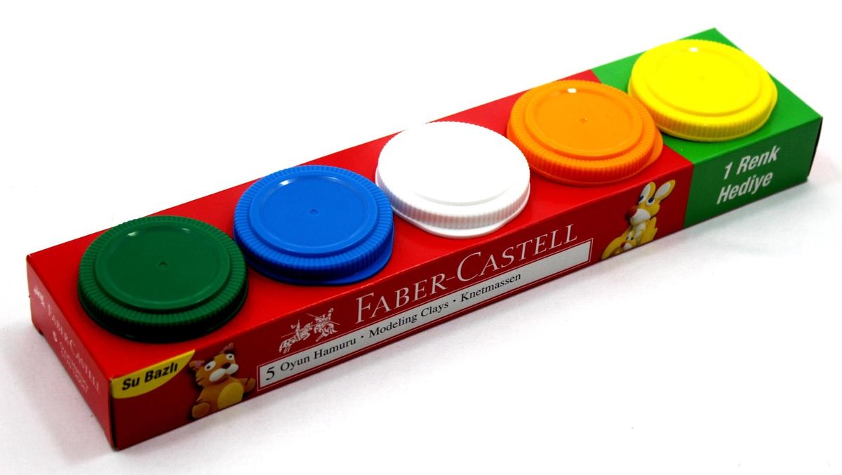 Faber-Castell Пластилин на водной основе в карт коробке 5 шт 225 гр120047 Faber-Castell Пластилин на водной основе в карт коробке 5 шт 225 гр120047Играя необычным пластилином Faber-Castell на водной основе, ребенок сможет проявить фантазию, развивать свои творческие способности, мелкую моторику. Фактура пластилина мягкая, приятная на ощупь. Пластилин не липнет к рукам и не крошится. Качественные материалы абсолютно безопасны для здоровья.