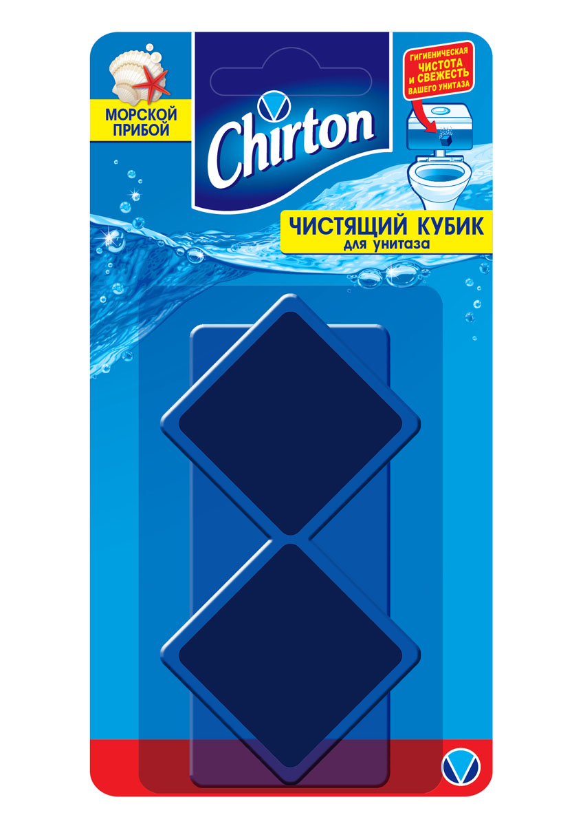 Чистящий кубик для унитаза Chirton Морской прибой , 50 х 210359 Чистящий кубик для унитаза Chirton Морской прибой , 50 х 210359Без особых хлопот обеспечит гигиеническую чистоту и свежесть вашего туалета в течение длительного времени. Тройного действия. Очищает поверхность унитаза, предотвращая образование известкового налета. Уничтожает бактерии даже в труднодоступных местах. Создает обильную пену и стойкий свежий аромат при каждом сливе воды.