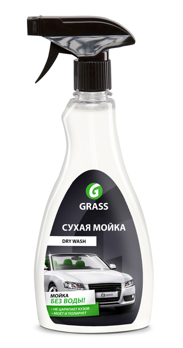 Средство для мойки автомобиля без воды Grass Dry Wash, 500 мл211605 Средство для мойки автомобиля без воды Grass Dry Wash, 500 мл211605Средство Grass Dry Wash - это экологически чистое средство для мойки, полировки и защиты автомобиля без воды. Используется для полной очистки и полировки кузова загрязненного автомобиля, для частичной очистки элементов кузова (птичий помет, следы от насекомых, дорожные загрязнения) или для полировки чистого автомобиля. Компоненты эмульсии обволакивают абразивные частицы, не позволяя им оставлять царапины на лакокрасочном покрытии, металлических, пластиковых и хромированных деталях. Придает блеск, защищая от агрессивных воздействий окружающей среды. Идеально в условиях с ограниченным использованием воды. Экономит время на мойку автомобиля. Товар сертифицирован.