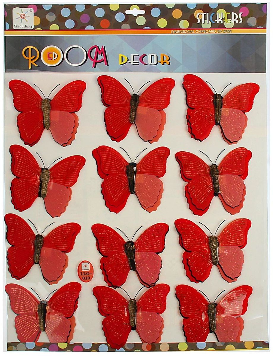 Room Decor Наклейка интерьерная 5D Полет бабочек1193596 Room Decor Наклейка интерьерная 5D Полет бабочек1193596Наклейка интерьерная - именно то, что раскрасит серые будни яркими красками. Создайте для себя и своих близких атмосферу праздника. Данный товар соответствует российским стандартам качества, вам не придётся краснеть за такой подарок.