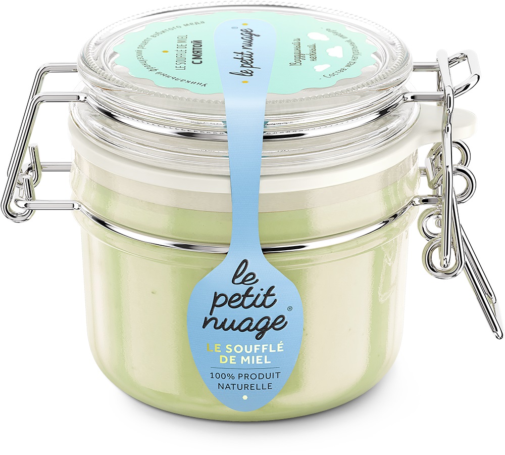 Le Petit Nuage мед-суфле с мятой, 215 г0120710 Le Petit Nuage мед-суфле с мятой, 215 г0120710Мед-суфле Le Petit Nuage с мятой - это интересное сочетание медовой сладости и освежающего послевкусия. Получите удовольствие необычного десерта и зарядитесь хорошим настроением и энергией, которой так не хватает в зимнее время.