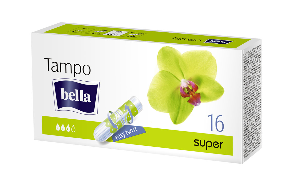 Bella Тампоны женские гигиенические без аппликатора premium comfort Super, 16 шт (easy twist)BE-032-SU16-021 Bella Тампоны женские гигиенические без аппликатора premium comfort Super, 16 шт (easy twist)BE-032-SU16-021Tampo Bella Super Тампон с повышенной впитывающей способностью, применяется при средних и обильных выделениях. Поверхность тампона покрыта нежным нетканым материалом, что предотвращает отслоение отдельных волокон и обеспечивает комфорт и безопасность в процессе его использования.