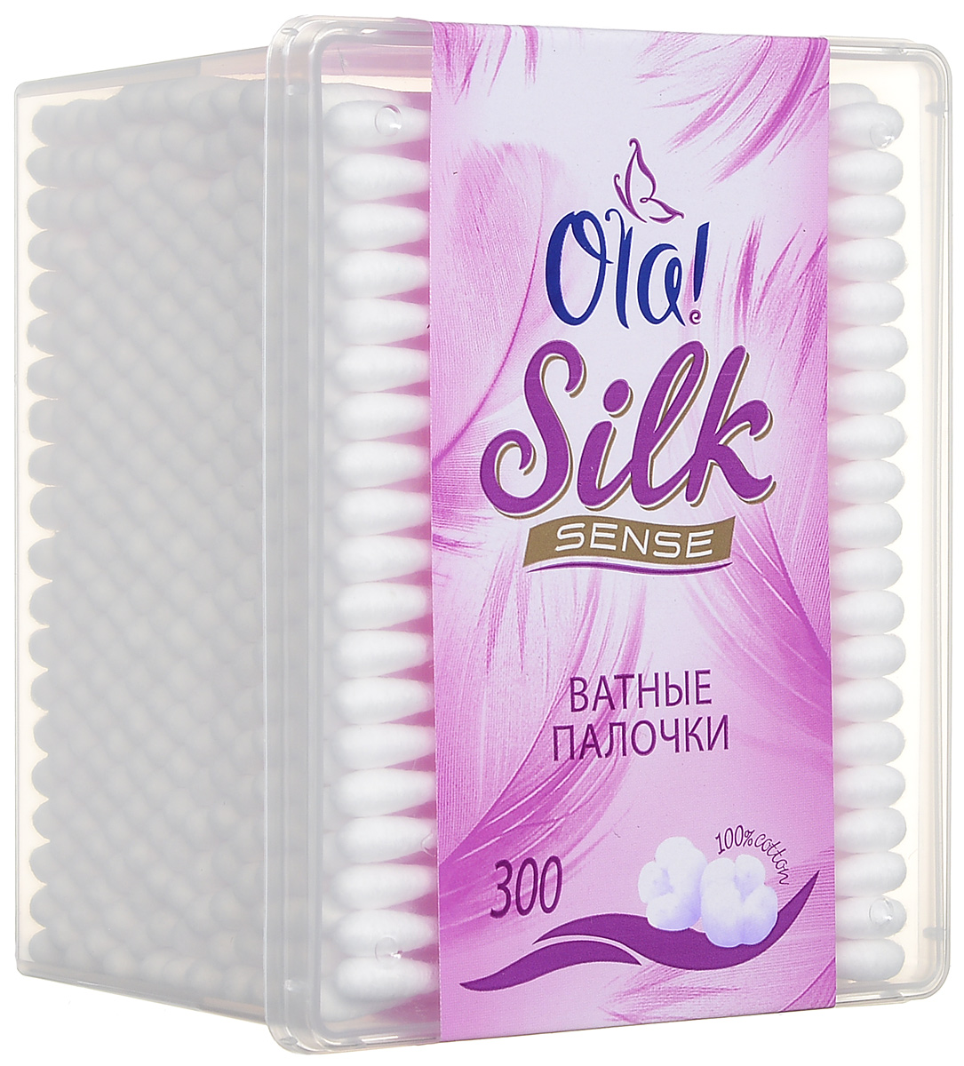 Ola! Silk Sense Вата на палочках, 300 шт2685 Ola! Silk Sense Вата на палочках, 300 шт2685Изготовлены из 100 % хлопка. Плотная намотка ваты (без применения крахмала) не позволяет волокнам отслаиваться при использовании. Упругая пластиковая палочка не гнется при использовании. Небьющиеся баночки обеспечивают легкое хранение и транспортировку. Удобная застежка zip-lock на п/э упаковке.