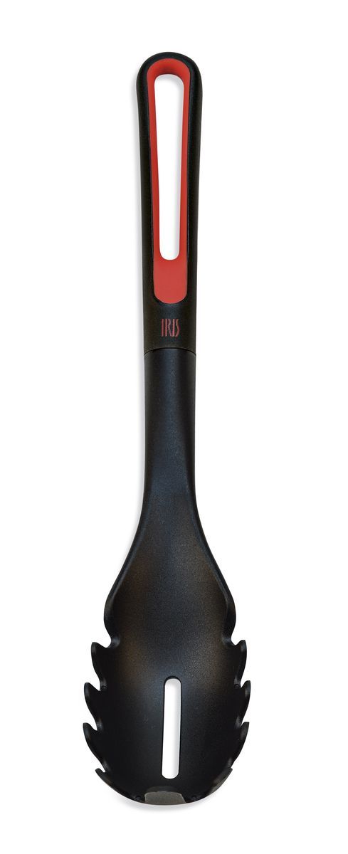 Ложка кулинарная для спагетти Iris FlexyI3904-N Ложка кулинарная для спагетти Iris FlexyI3904-NЭта стильная ложка сделана из нейлона, что придает ей удивительную легкость и гибкость. Кроме того, она не оставляет царапин, безопасно использовать на антипригарном покрытии. Ручка покрыта мягким материалом для удобства пользования.