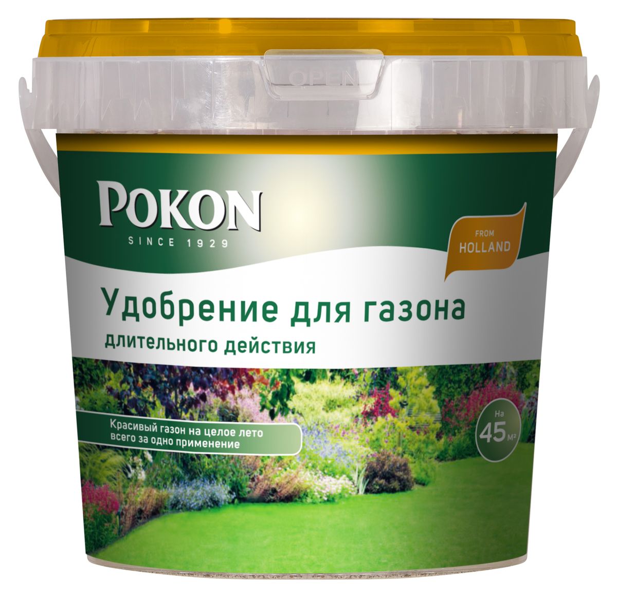 Удобрение Pokon для газонов длительного действия, 900 г8711969016071 Удобрение Pokon для газонов длительного действия, 900 г8711969016071Удобрение Pokon для газона длительного действия NPK 30 + 7 + 8 и с добавкой 2 MgO + 9 SO3 Удобрение Pokon для газона длительного действия содержит все необходимое для того, чтобы ваш газон оставался насыщенно зеленым все лето. Всего одна подкормка, и под воздействием воды и тепла удобрение будет постепенно поступать в почву на протяжении всего сезона. Инструкции по применению: Предпочтительно использовать весной или при закладке нового газона. 1. Отмерьте необходимое количество удобрения. 2. Распределите гранулы равномерно по поверхности участка. 3. Разрыхлите грунт для того, чтобы гранулы проникли в верхний слой почвы. 4. Полейте растение, тем самым активируя действие удобрения. Состав: Питательная смесь с соотношением NPK 30+7+8 +2 MgO+9 SO3 30% Общее содержание азота (N) 0,5% Нитратный азот 2,2% Аммонийный азот 27,3% Мочевинный азот 7% Безводная фосфорная кислота (P2O5), растворимая в нейтральном цитрате...