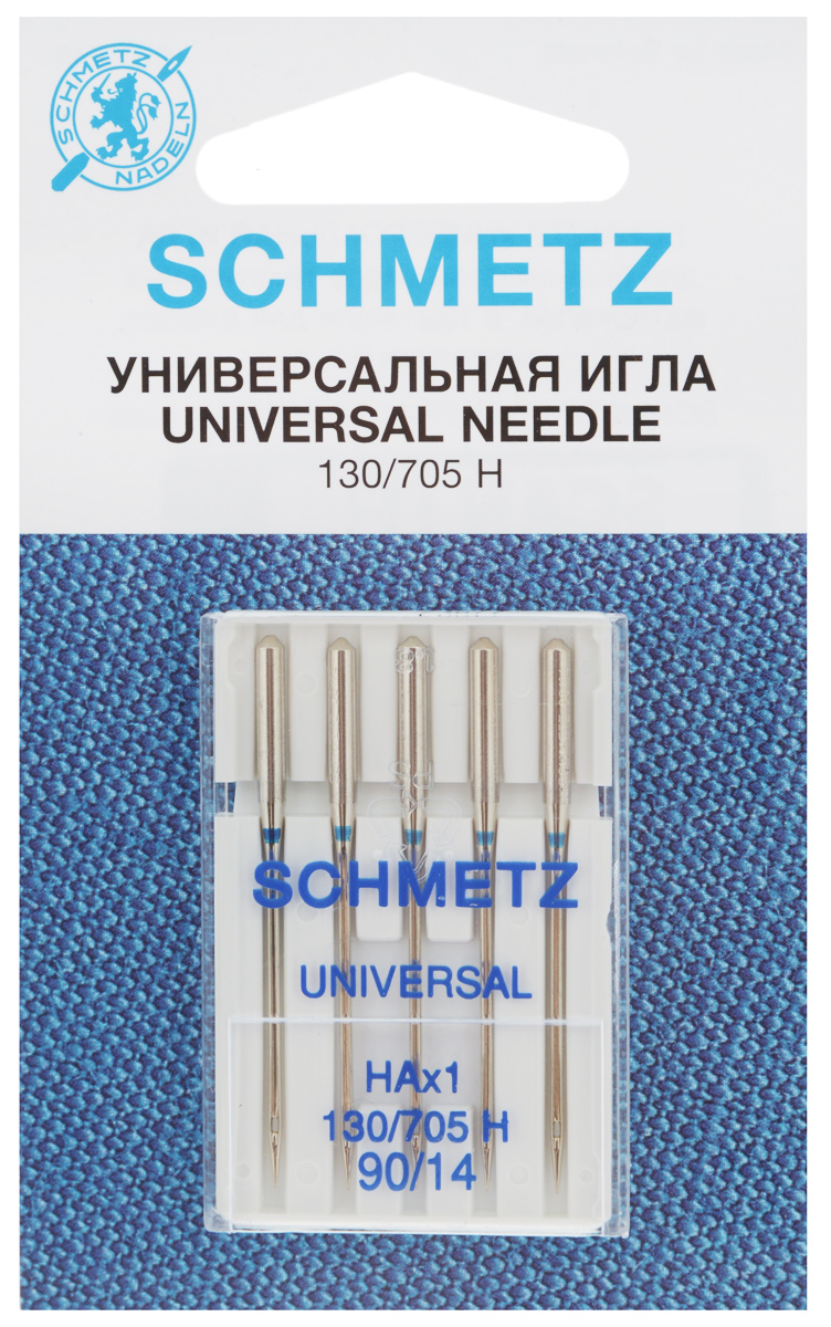 Набор универсальных игл Schmetz, №90, 5 шт22:15.2.VDS Набор универсальных игл Schmetz, №90, 5 шт22:15.2.VDSНабор Schmetz состоит из пяти универсальных игл для бытовых швейных машин. Иглы имеют слегка закругленное острие. Предназначены для большинства видов текстильных материалов, в том числе джерси, синтетики и других. Комплектация: 5 шт. Размер игл: №90. Стандарт: 130/705 H.