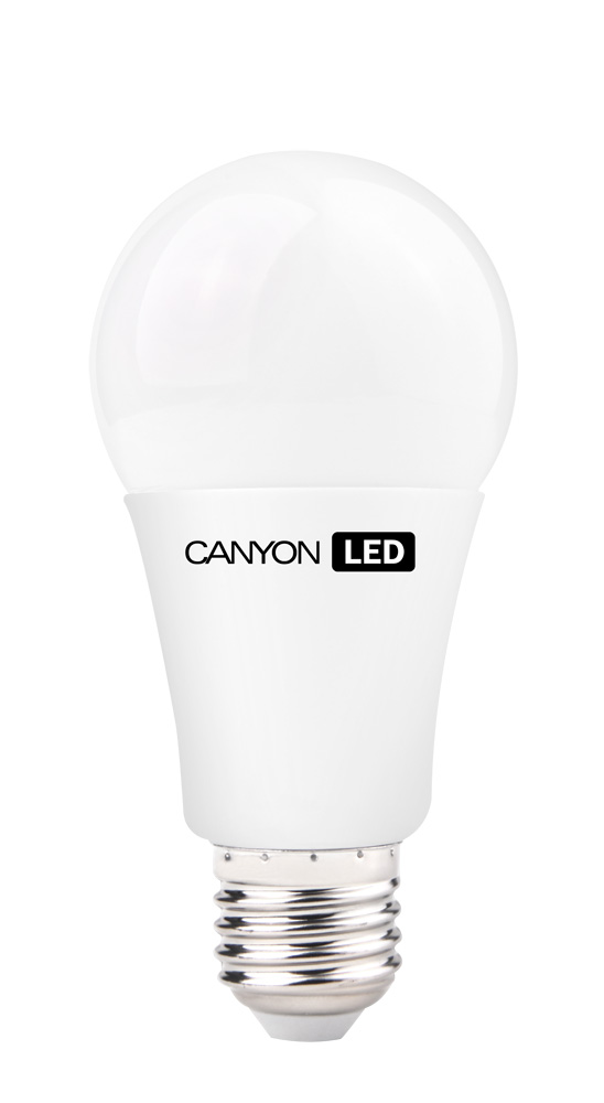 Лампа светодиодная Canyon, цоколь Е27, 12W, 4000КAE27FR12W230VN Лампа светодиодная Canyon, цоколь Е27, 12W, 4000КAE27FR12W230VNЛампочка традиционной формы Canyon излучает мягкий рассеянный свет. Имеет уникальный LED модуль Cob Ice Canyon, позволяющий избежать чрезмерного нагревания. Предназначена для установки в светильниках с патроном E27. Чрезвычайно низкое энергопотребление позволяет сэкономить до 90% энергии в сравнении с традиционными лампами накаливания.