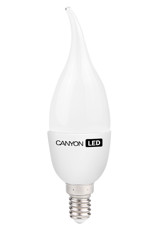 Лампа светодиодная Canyon, цоколь E14, 3,3W, 2700KBXE14FR3.3W230VW Лампа светодиодная Canyon, цоколь E14, 3,3W, 2700KBXE14FR3.3W230VWДекоративная форма лампы Canyon будет прекрасно смотреться в открытом светильнике. Лампа оснащена уникальным модулем Cob Ice Canyon, что позволяет ей не перегреваться и обеспечивает безопасность при использовании в открытых светильниках.