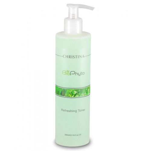 Christina Освежающий тоник Bio Phyto Refreshing Toner 300 млCHR591 Christina Освежающий тоник Bio Phyto Refreshing Toner 300 млCHR591Ухаживающий тоник на основе растительных ингредиентов. Очищает и тонизирует, удаляя излишки кожного сала. Не сушит, оставляет кожу хорошо увлажненной, с ощущением чистоты и свежести. Активные компоненты: Комплекс увлажняющих компонентов, экстракт имбиря. Результат: Очищает и увлажняет кожу лица.