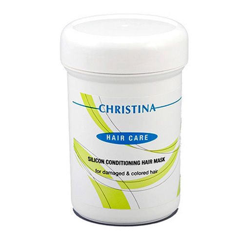 Christina Силиконовая маска для ухода за поврежденными и окрашенными волосами Silicon Conditioning Hair Mask 250 млH-1/1931 Christina Силиконовая маска для ухода за поврежденными и окрашенными волосами Silicon Conditioning Hair Mask 250 млH-1/1931Силиконовая маска для ухода за поврежденными и окрашенными волосами Christina Silicon Conditioning Hair Mask. Благодаря содержанию экстрактов розмарина, зеленого чая и Алое Вера, а также витаминов Е и А маска обладает укрепляющим действием, придает волосам дополнительную прочность и повышает их эластичность. Силикон фиксируется на волосах, и в процессе лечения на стержне волоса образуется защитная пленка. Маска улучшает качество и внешний вид волос, действует мягко и эффективно, залечивая поврежденную поверхность волоса и препятствуя его дальнейшему разрушению. Волосы становятся пушистыми, блестящими, гладкими, прочными и эластичными, легко расчесываются и укладываются в прическу.