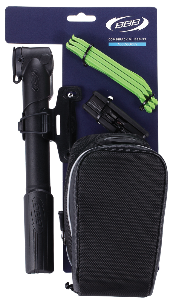 Велосумка BBB CombiPack M. BSB-52BSB-52 Велосумка BBB CombiPack M. BSB-52BSB-52Подседельная сумка StorePack M с системой крепления T-Buckle, содержит следующие аксессуары: Мультитул с шестью функциями BTL-42S MicroFold. 3 монтажки BTL-81 EasyFit. Мини-насос с креплением на раму BMP-24 Windwave. Набор для ремонта камеры BTL-80 LeakFix.