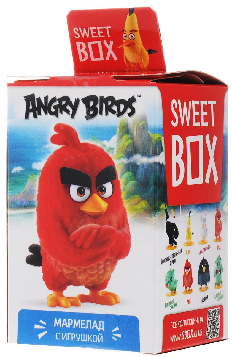 Sweet Box Angry Birds мармелад жевательный с игрушкой, 10 г6942971507581 Sweet Box Angry Birds мармелад жевательный с игрушкой, 10 г6942971507581Sweet Box Angry Birds - коллекционная игрушка со сладким сюрпризом. Герои знаменитого противостояния, персонажи популярной компьютерной игры. Узнай все тайны птичек и свинок! Собери всю коллекцию!