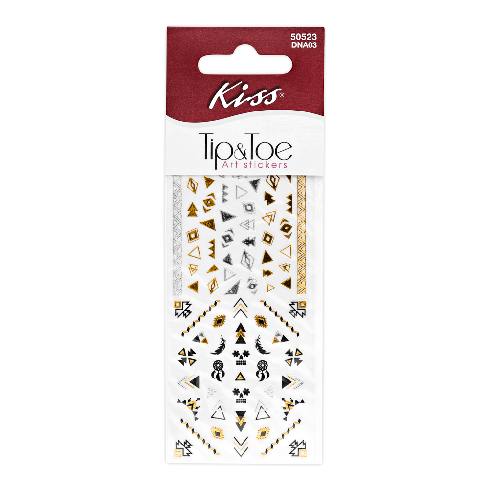 Kiss Набор стикеров для ногтей Nail Art Stickers Pink DNA0314-1649 Kiss Набор стикеров для ногтей Nail Art Stickers Pink DNA0314-1649Стикеры для дизайна ногтей Kiss геометрические узоры помогут создать модный маникюр в этническом стиле. Создайте свой оригинальный дизайн, используя стикеры золотого, серебряного и черного цвета. Отличное дополнение к флеш-тату на руке.