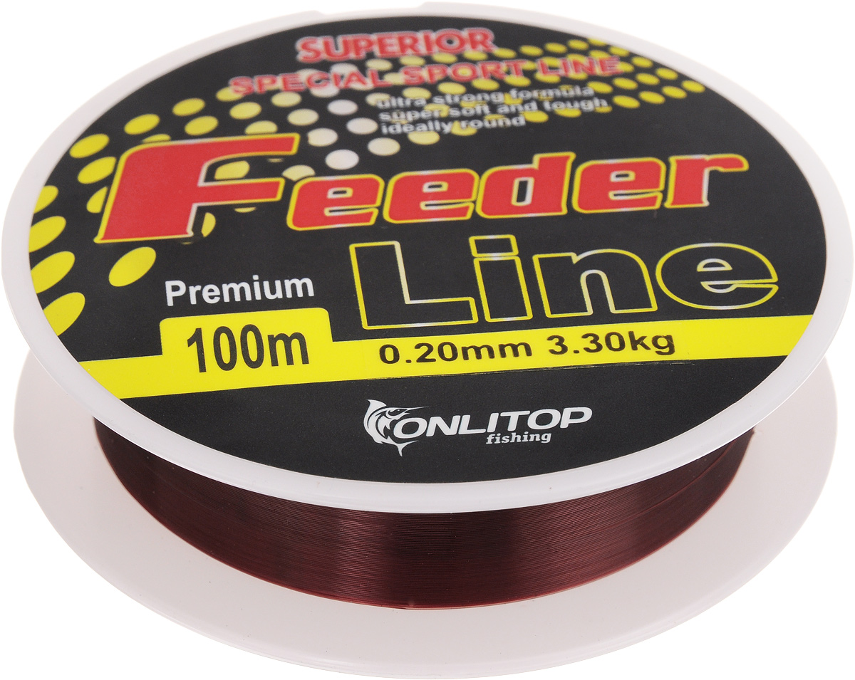 Леска Onlitop Feeder Line, цвет: коричневый, 100 м, 0,2 мм, 3,3 кг1232676 Леска Onlitop Feeder Line, цвет: коричневый, 100 м, 0,2 мм, 3,3 кг1232676Леска Onlitop Feeder Line выполнена из высококачественного капрона. Благодаря высокой чувствительности фидер позволяет передавать на вершинку даже самую осторожную и слабую поклевку. Леска невидима в водоемах с темной водой, благодаря своему цвету. Дополнительные важные преимущества лески - минимальная память и устойчивость к абразивам. Фидер имеет специальное антиабразивное покрытие, которое защищает от перетирания и быстрого изнашивания мононити.