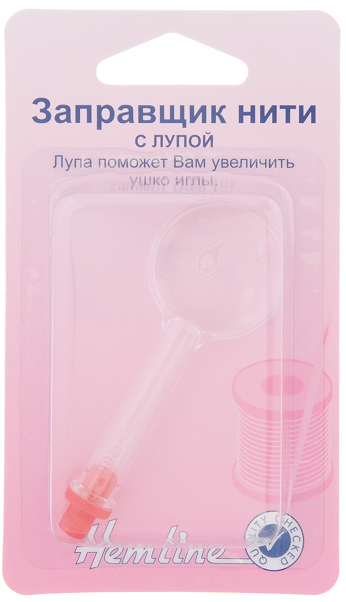 Заправщик нити Hemline, c лупой233 Заправщик нити Hemline, c лупой233Заправщик нити Hemline обеспечивает легкость и удобство вдевания нити в иглы для ручного шитья. Заправщик имеет лупу для увеличения ушка иглы во время вдевания нити. Подробная инструкция по использованию на обратной стороне упаковки.