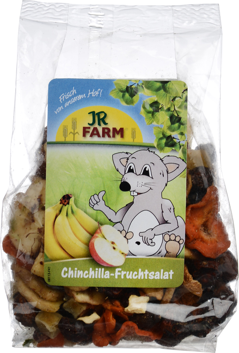 Лакомство для шиншилл JR Farm Фруктовый салат, 125 г36532 Лакомство для шиншилл JR Farm Фруктовый салат, 125 г36532Лакомство для шиншилл JR Farm Фруктовый салат - это фруктовая смесь без добавления сахаров и консервантов. Богата витаминами, натуральные компоненты способствуют сохранению здоровья и привносят разнообразие в каждодневную диету шиншилл. Состав: плоды шиповника, бананы, яблоки, морковь, картофель, пастернак, ягоды рябины, лук-порей. Гарантированный анализ: протеин - 5,4%, жиры - 10,3%, клетчатка - 9,4%, зола - 3,6%. Вес: 125 г. Товар сертифицирован.