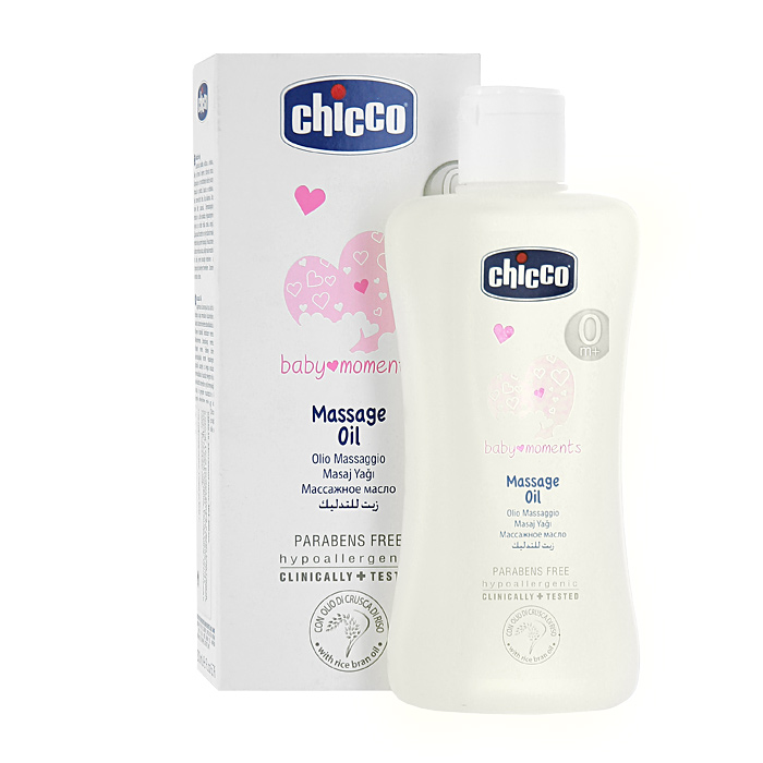 Chicco Масло массажное Baby Moments с маслом рисовых отрубей от 0 месяцев 200 мл2850100000 Chicco Масло массажное Baby Moments с маслом рисовых отрубей от 0 месяцев 200 мл2850100000Благодаря формуле с содержанием масла рисовых отрубей массажное масло Chicco Baby Moments делает кожу гладкой и бархатисто мягкой. Масло также рекомендуется для удаления себорейного дерматита у новорожденных. Быстро впитывается. Не содержит консервантов, парабенов, красителей и спирт. Клинически протестировано на чувствительной коже. Гипоалергенно (формула для минимизации риска возникновения кожной аллергии). Товар сертифицирован.