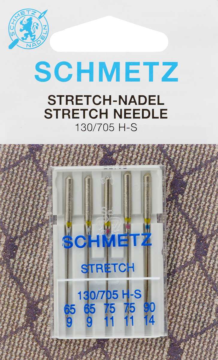 Иглы для бытовых швейных машин Schmetz, для трикотажа, №65, 75, 90, 5 шт22:80.FB2.VQS Иглы для бытовых швейных машин Schmetz, для трикотажа, №65, 75, 90, 5 шт22:80.FB2.VQSСпециальные иглы Schmetz, выполненные из никеля, подходят для бытовых швейных машин всех марок. В набор входят иглы, которые идеально подходят для всех трикотажных материалов. Каждая игла имеет цветовой код. В комплекте пластиковый футляр для переноски и хранения. Система игл: 130/705 H-S. Номера игл: 65/9 (2 шт.), 75/11 (2 шт), 90/14.