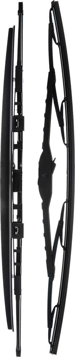Щетка стеклоочистителя Bosch 583S, каркасная, со спойлером, длина 53 см, 2 штS03301004 Щетка стеклоочистителя Bosch 583S, каркасная, со спойлером, длина 53 см, 2 штS03301004Щетка Bosch 583S, выполненная по современной технологии из высококачественных материалов, оптимально подходит для замены оригинальных щеток, установленных на конвейере. Обеспечивает идеальную очистку стекла в любую погоду.TWIN Spoiler - серия классических каркасных щеток со спойлером. Эти щетки имеют полностью металлический каркас с двойной защитой от коррозии и сверхточный профиль резинового элемента с двумя чистящими кромками. Спойлер, выполненный в виде крыла, закрывает каркас щетки от воздушного потока.Комплектация: 2 шт.