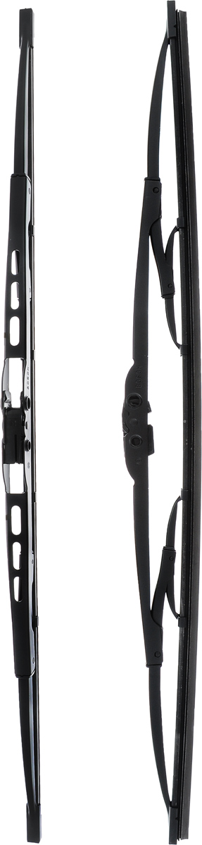 Щетка стеклоочистителя Bosch 500, каркасная, длина 50 см, 2 шт3397118560 Щетка стеклоочистителя Bosch 500, каркасная, длина 50 см, 2 шт3397118560Щетка Bosch 500, выполненная по современной технологии из высококачественных материалов, оптимально подходит для замены оригинальных щеток, установленных на конвейере. Обеспечивает идеальную очистку стекла в любую погоду. TWIN - серия классических каркасных щеток от компании Bosch. Эти щетки имеют полностью металличеcкий каркас с двойной защитой от коррозии и сверхточный профиль резинового элемента с двумя чистящими кромками. Комплектация: 2 шт.