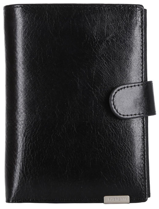 Кошелек мужской Fabretti, цвет: черный. 5402254022-black Кошелек мужской Fabretti, цвет: черный. 5402254022-blackМужской кошелек Fabretti выполнен из натуральной кожи. Внутри два отделения для купюр, отделение для паспорта, документов, кредитных и дисконтных карт, карман для мелочи на кнопке.Кошелек закрывается клапаном на металлической кнопке.