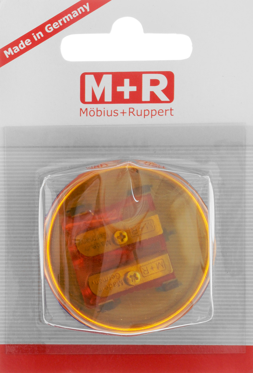 M+R Точилка Top Duo цвет оранжевый синийFS-54103 M+R Точилка Top Duo цвет оранжевый синийFS-54103Точилка M+R Top Duo выполнена из прочного пластика.В точилке имеются два отверстия для карандашей различного диаметра. Точилка подходит для цветных и чернографитных карандашей. При повороте пластикового контейнера, отверстия закрываются.Прозрачный контейнер для сбора стружки позволяет визуально контролировать уровень заполнения и вовремя производить очистку.