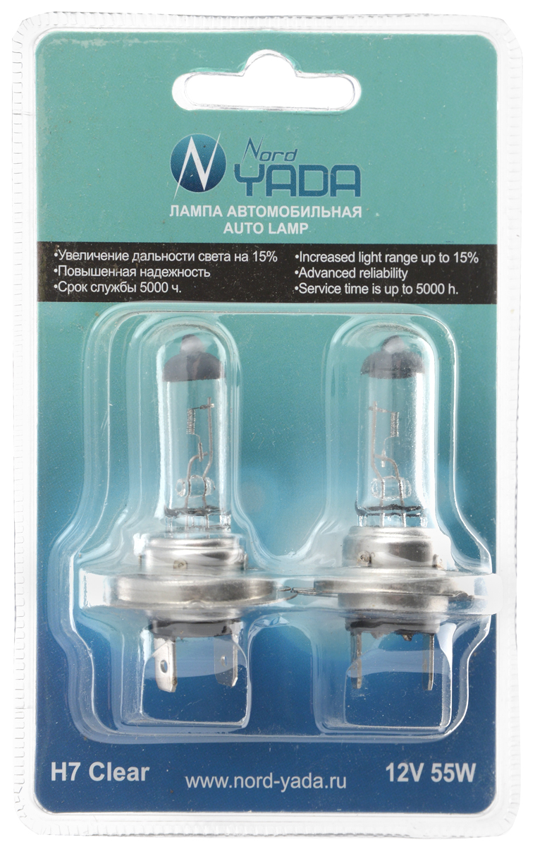Лампа автомобильная галогенная Nord Yada Clear, цоколь H7, 12V, 55W, 2 шт. 902232902232 Лампа автомобильная галогенная Nord Yada Clear, цоколь H7, 12V, 55W, 2 шт. 902232902232Автомобильные галогенные лампы Nord Yada Clear - источники света, у которых светящим элементом является вольфрамовая спираль. У ламп есть большой запас срока службы. Способны выдержать большое количество включений и выключений. Питание: 12 В. Номинальная мощность: 55 Вт. В комплекте 2 лампы.
