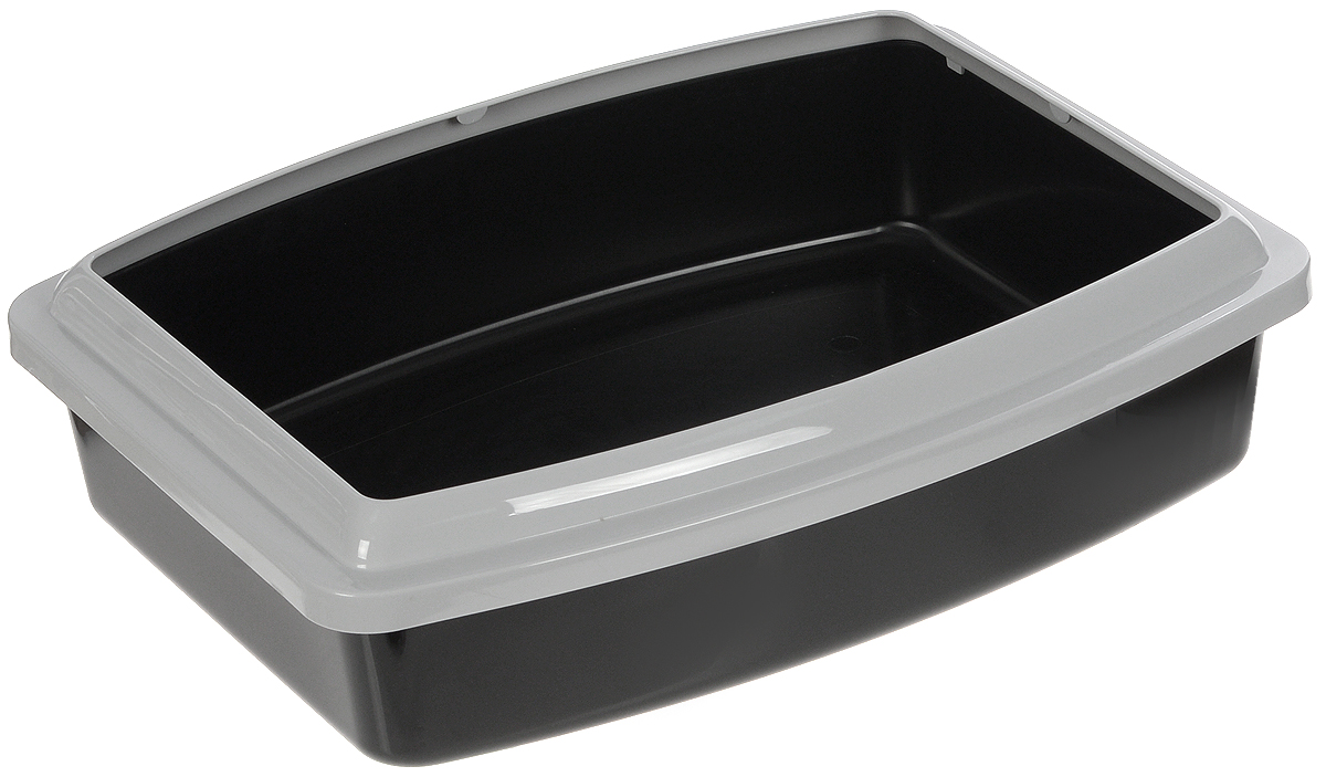 Туалет для кошек Savic Oval Trays Jumbo, с бортом, цвет: серый, черный, 56 х 43,5 см209_серый_черный Туалет для кошек Savic Oval Trays Jumbo, с бортом, цвет: серый, черный, 56 х 43,5 см209_серый_черныйТуалет для кошек Savic Oval Trays Jumbo изготовлен из качественного прочного пластика. Высокий цветной борт, прикрепленный по периметру лотка, удобно защелкивается и предотвращает разбрасывание наполнителя.